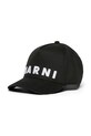 Дитяча бавовняна кепка Marni MF38U HAT аплікація чорний M01470