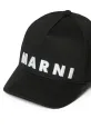 Хлопчик Дитяча бавовняна кепка Marni MF38U HAT M01470 чорний