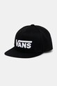 Otroška bombažna bejzbolska kapa Vans DROP V II SNAPBACK Bombaž črna VN0A36OUBLK1
