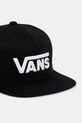 Otroška bombažna bejzbolska kapa Vans DROP V II SNAPBACK VN0A36OUBLK1 črna SS25