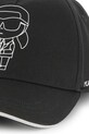 Karl Lagerfeld czapka z daszkiem bawełniana dziecięca czarny Z30396