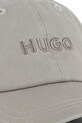 Detská bavlnená šiltovka HUGO G00320 sivá SS25