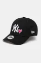 New Era czapka z daszkiem bawełniana NEW YORK YANKEES aplikacja czarny 60565278