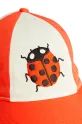 Хлопчик Дитяча бавовняна кепка Mini Rodini Ladybugs 2526510142 помаранчевий