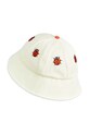 Mini Rodini pălărie din bumbac pentru copii Ladybug 2526510211 bej SS25