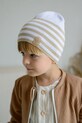 Детска памучна шапка Jamiks CHARBER памук бежов CHARBER.Na.glo.JWH085.K