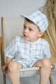Дитяча лляна кепка Jamiks RAMSEY блакитний RAMSEY.le.Na.g.JLH128.K