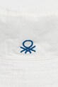 United Colors of Benetton pălărie reversibilă din bumbac pentru copii 6KQACA02M.G.Seasonal alb