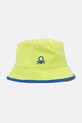 Dětský oboustranný klobouk United Colors of Benetton bavlna zelená 6YPLGA01G.P.Seasonal