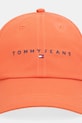 Bavlnená šiltovka Tommy Jeans 0 AM0AM12958 oranžová AW25