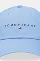 Tommy Jeans czapka z daszkiem bawełniana 0 AM0AM12958 niebieski SS25