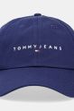 Tommy Jeans czapka z daszkiem bawełniana 0 AM0AM12958 granatowy SS25