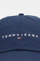 Tommy Jeans czapka z daszkiem bawełniana 0 AM0AM12958 granatowy SS26