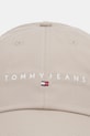 Бавовняна бейсболка Tommy Jeans 0 AM0AM12958 бежевий AW25