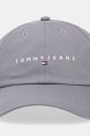 Tommy Jeans czapka z daszkiem bawełniana 0 AM0AM12958 szary AW25