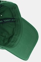 Βαμβακερό καπέλο του μπέιζμπολ Tommy Jeans πράσινο AM0AM12933