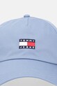 Tommy Jeans șapcă de baseball din bumbac AM0AM12933 albastru AW25