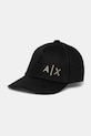 Armani Exchange șapcă de baseball din bumbac bumbac negru XM000282.AF12102
