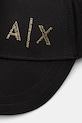 Armani Exchange șapcă de baseball din bumbac XM000282.AF12102 negru SS25