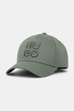 Бавовняна бейсболка HUGO аплікація зелений 50533409