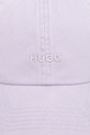 Хлопковая кепка HUGO 50533423 фиолетовой SS25