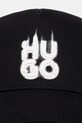 Хлопковая кепка HUGO 50533432 чёрный SS25
