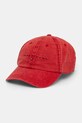 Памучна шапка с козирка Tommy Jeans памук червен AM0AM13355