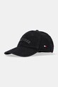 Хлопковая кепка Tommy Hilfiger аппликация чёрный AM0AM13003