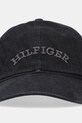 Хлопковая кепка Tommy Hilfiger AM0AM13003 чёрный SS25