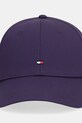 Βαμβακερό καπέλο του μπέιζμπολ Tommy Hilfiger AM0AM13008 μωβ SS26