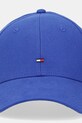 Tommy Hilfiger czapka z daszkiem bawełniana AM0AM13008 niebieski SS25