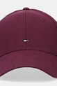 Tommy Hilfiger șapcă de baseball din bumbac AM0AM13008 burgundia SS25