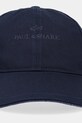 Βαμβακερό καπέλο του μπέιζμπολ Paul&Shark 25417119 σκούρο μπλε SS25