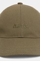 Хлопковая кепка A.P.C. casquette charlie COGYX.M24069 зелёный SS25