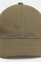 Bavlnená šiltovka A.P.C. casquette charlie COGYX.M24069 zelená SS25