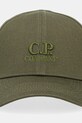 C.P. Company șapcă de baseball din bumbac 18CMAC282A006288A verde SS25