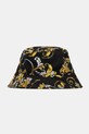 Βαμβακερό καπέλο Versace Jeans Couture 78GAZK06.ZG364 μαύρο SS25