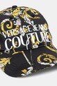 Bombažna bejzbolska kapa Versace Jeans Couture 78GAZK10.ZG364 črna SS25