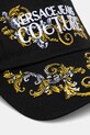 Bombažna bejzbolska kapa Versace Jeans Couture 78GAZK17.ZG367 črna SS25