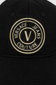 Versace Jeans Couture czapka z daszkiem bawełniana 78GAZK26.ZG366 czarny SS25