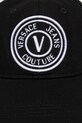 Bombažna bejzbolska kapa Versace Jeans Couture 78GAZK26.ZG366 črna SS25