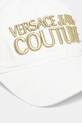 Bombažna bejzbolska kapa Versace Jeans Couture 78GAZK32.ZG365 bela SS25