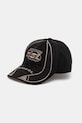 Diesel czapka z daszkiem bawełniana C-ARSON HAT aplikacja czarny A17397.0PFAA