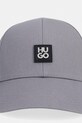 HUGO czapka z daszkiem Jake-ME 50539554 szary SS26