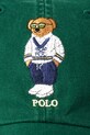 Αξεσουάρ Βαμβακερό καπέλο του μπέιζμπολ Polo Ralph Lauren 710963778 πράσινο