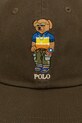 Polo Ralph Lauren berretto da baseball in cotone 710966835 verde SS25