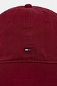Bavlněná baseballová čepice Tommy Hilfiger AM0AM13159 burgundské SS25