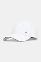 Βαμβακερό καπέλο του μπέιζμπολ Tommy Hilfiger βαμβάκι λευκό AM0AM13164