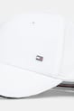 Βαμβακερό καπέλο του μπέιζμπολ Tommy Hilfiger AM0AM13164 λευκό SS25