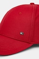 Βαμβακερό καπέλο του μπέιζμπολ Tommy Hilfiger AM0AM13164 κόκκινο SS25